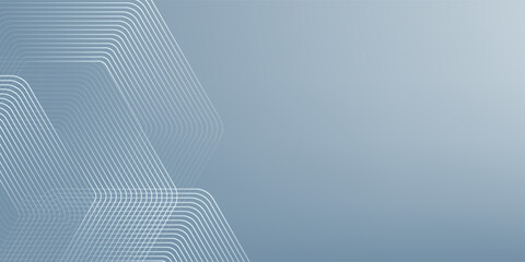 Abstract hexagon lines on gray background. Geometric stripe line art design modern