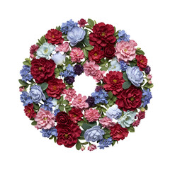 Vibrant floral wreath