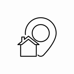  Location House icon vector