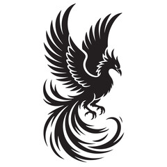 Obraz premium Elegant vector illustration of an eagle tattoo design, a powerful symbol of nature's heraldic bird