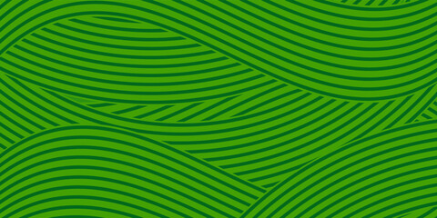 farm green banner, organic abstract background with fields. wavy green lines, natural organic products. ecology background. striped farmer green Pattern