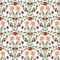 Flower pattern vintage style