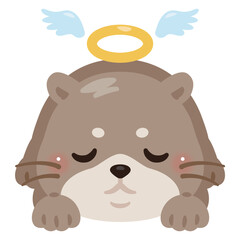 亡くなったカワウソのイラスト
