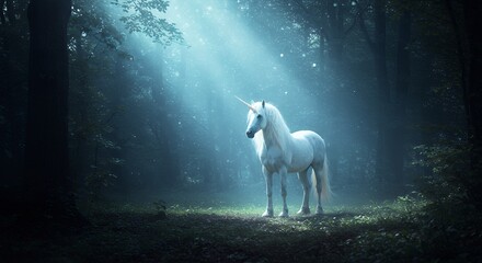 Magical Unicorn Clipart with Sparkles and Rainbow Mane