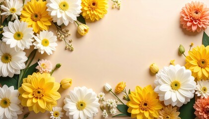 Obraz premium Vibrant floral arrangement studio photography soft background close-up nature's beauty captured