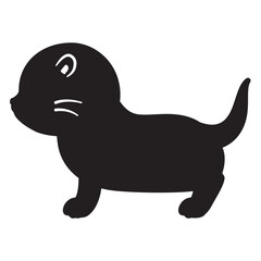 横向きのカワウソのシルエット