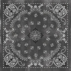 Paisley bandana, scarf print design.