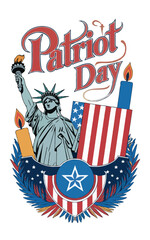 Obraz premium Colorful Patriot Day Vector Art – Vibrant Tribute Designs for 9/11