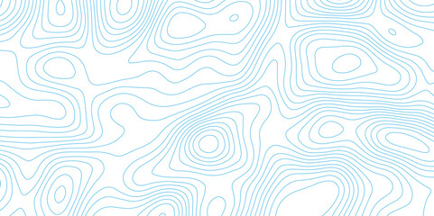 Soft Light Blue Contour Map Pattern with Seamless Abstract Topography Lines.