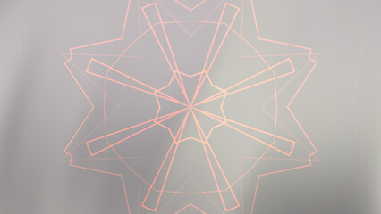 Abstract Geometric Design with Faded Pink Lines on a Soft Gray Backdrop
