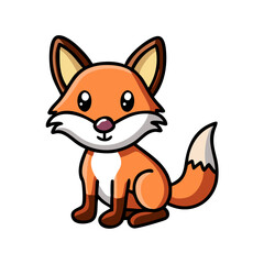 Fox cartoon icon 