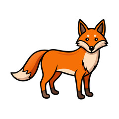 Obraz premium Fox cartoon icon 