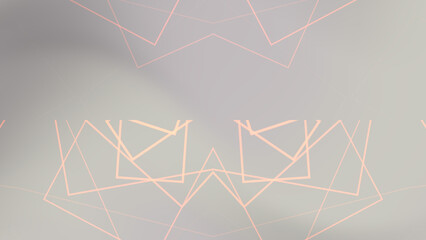 Elegant Grey Gradient Background with Geometric Peach Lines Art Pattern