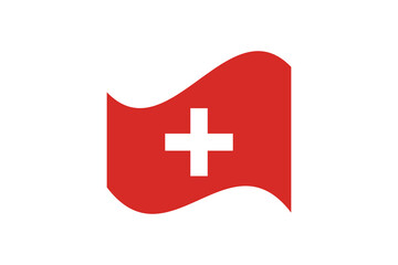 Obraz premium Switzerland flag, official colors and proportion correctly. National Swiss flag. Vector illustration
