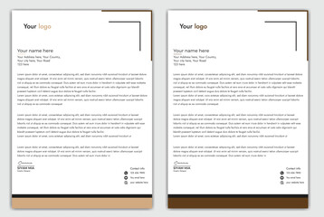 Abstract Corporate Business Style Letterhead Design Vector Template For Your Project. Simple And Clean Print Ready Design, Elegant Flat Design Vector Illustration.