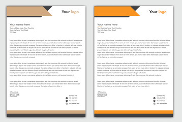 Abstract Corporate Business Style Letterhead Design Vector Template For Your Project. Simple And Clean Print Ready Design, Elegant Flat Design Vector Illustration.