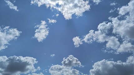 background, sky, blue, light, summer, nature, landscape, sunlight, bright, heaven, abstract, day, weather, sunny, white, climate, environment, fluffy, horizon, cloudy, air, sun, clear, pattern, spring