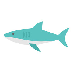 Vector Graphic of a Light Blue Shark