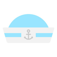 Sailor hat vector icon, isolated design element