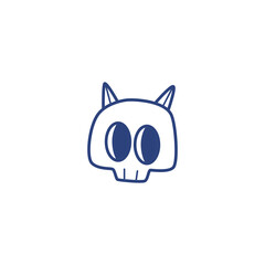 Skull graphic design vector illustration