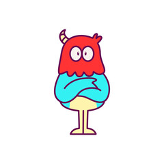 Monster character design vector illustration