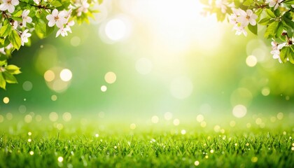 Obraz premium Spring blossom event garden nature photography lush green environment captured at dawn serenity and beauty