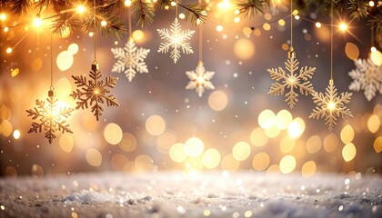 Winter wonderland celebration holiday season festive decorations enchanting atmosphere close-up view warmth and joy