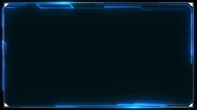 Futuristic digital Frame HUD element cyber frame technology video overlay templates. Digital futuristic motion graphic element cyber generated background. security hologram frame border 4k background. - Powered by Adobe
