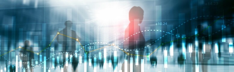 Financial Stock Market Graph. Website Economic Banner