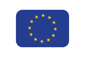 vector flag of european union. official flag of eu. yellow stars on blue background