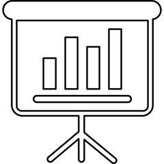 Presentation Board Line Icon