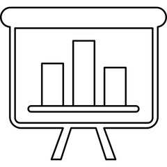Presentation Board Line Icon