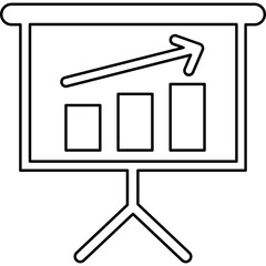 Presentation Board Line Icon