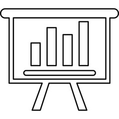 Presentation Board Line Icon