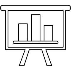 Presentation Board Line Icon