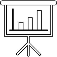 Presentation Board Line Icon