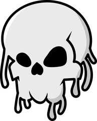 Variant of Cool and Scary Skull Illustration