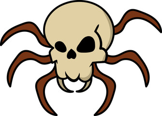 Variant of Cool and Scary Skull Illustration