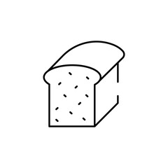 Bread Loaf icon design with white background stock illustration