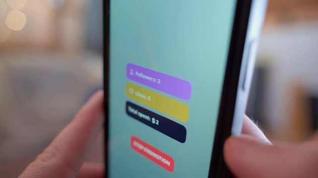 Mobile app to increase subscribers and likes for money, close up