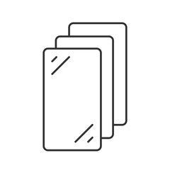 Material layers set line icon. Arranging reinforcement sheets. Construction site work. Industry and technology. Isolated vector illustration. Outline symbol. Simple linear drawing. Editable stroke