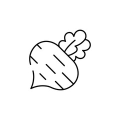 Beetroot icon design with white background stock illustration