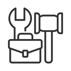 Right to desirable work and to join trade unions pixel perfect line icon. Legal workers protection. Employment. Isolated vector illustration. Outline symbol. Simple linear drawing. Editable stroke