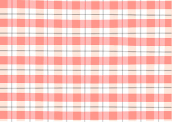 淡いピンクのギンガムチェック+細い茶色の線(背景・壁紙)