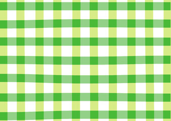 爽やかな緑色のギンガムチェック(背景・壁紙)太い線
