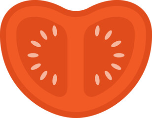 Tomate coupée en deux