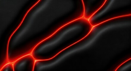Abstract background with glowing red lines on a dark textured surface, resembling lava flows or veins of energy.