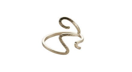 Obraz premium Elegant abstract gold ring with unique twisting design 