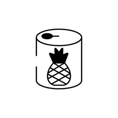 Fototapeta premium Pineapple Can icon design with white background stock illustration