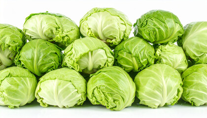 Fototapeta premium Fresh green cabbage backdrop. Ripe vegetable. Tasty food. Organic farm product.